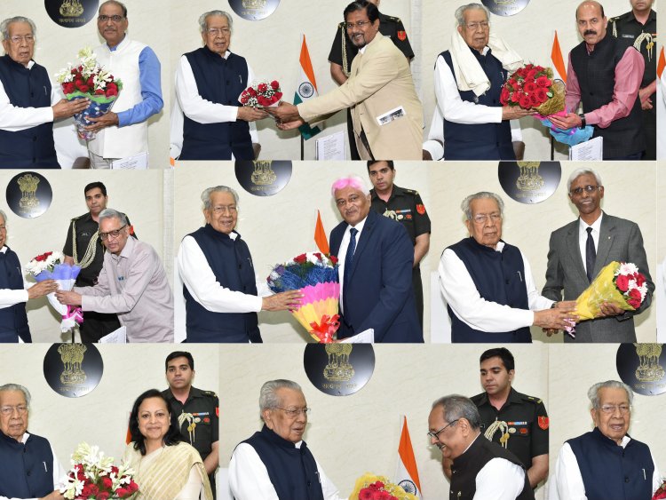 *राज्यपाल श्री विश्वभूषण हरिचंदन से विभिन्न शासकीय एवं निजी विश्वविद्यालयों के कुलपतियों ने की सौजन्य भेंट*