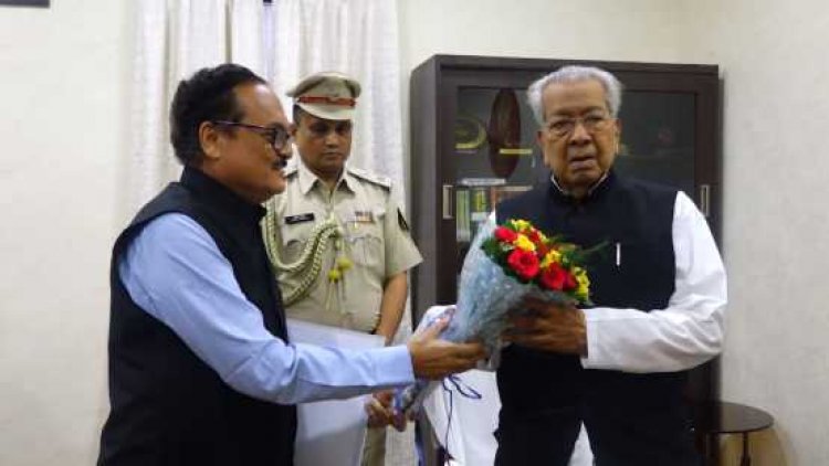 राज्यपाल श्री हरिचंदन से रेडक्राॅस सोसायटी के सीईओ और चेयरमेन ने की मुलाकात
