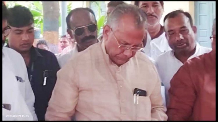 बिलासपुर छत्तीसगढ़ के गृहमंत्री ताम्रध्वज साहू पहुंचे बिलासपुर,